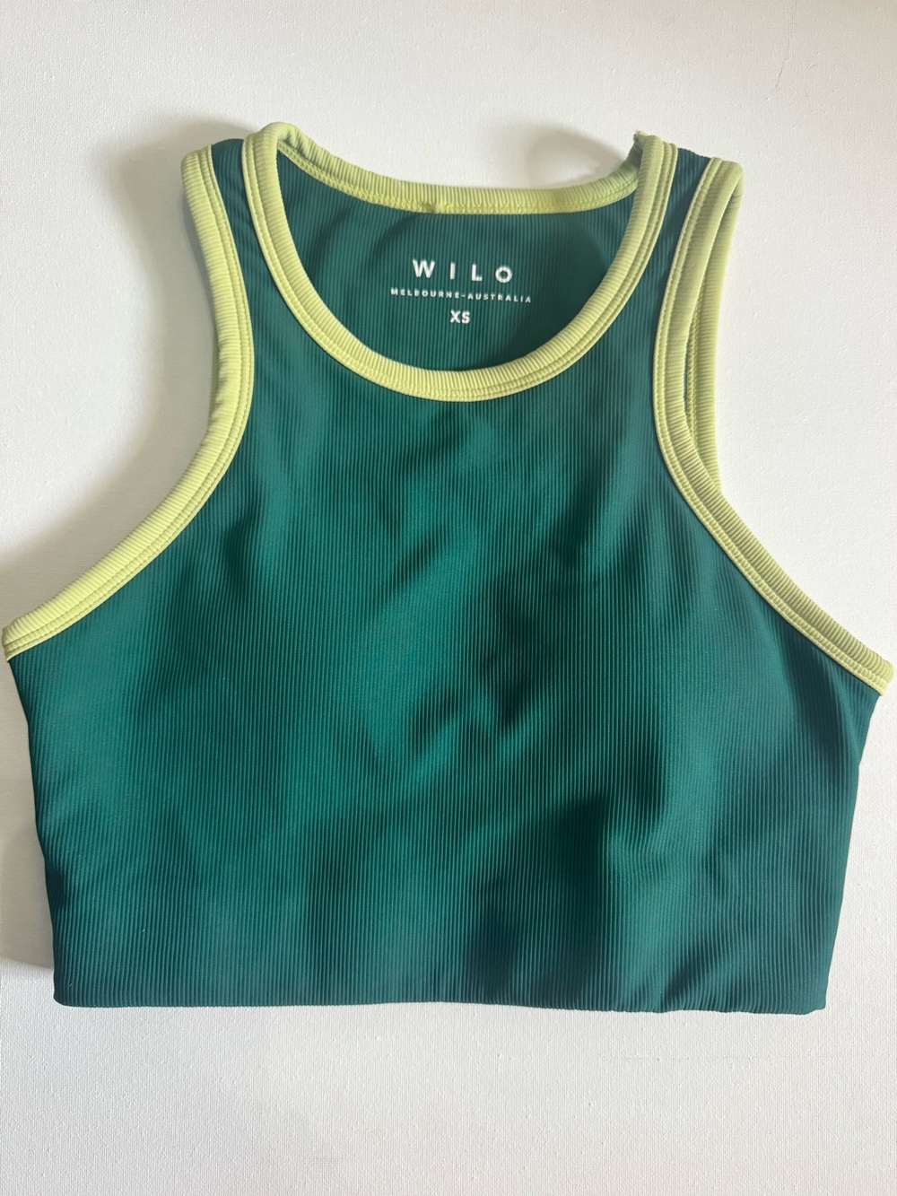 Wilo The Label Razorback  Sports Bra Women Size XS Green